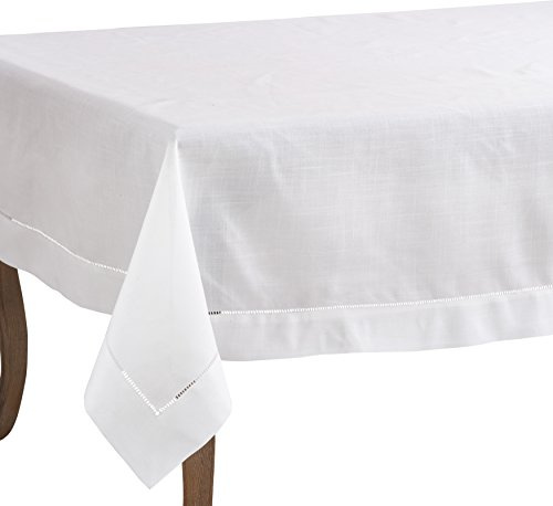 SARO LIFESTYLE Tablecloth, White, 70 X 120