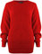 SA Fashions® Oversized New Ladies Womens Chunky Baggy Jumper Knitted Sweater Thick Top S-XL 8-18 (M/L (12-14), Red)
