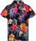 King Kameha Funky-Hawaii-Hemd, Herren, Kurzarm, Pineapple, Schwarz-Grau, XS