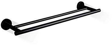 doppelter Handtuchhalter in Schwarz, BA HTD65, Serie Basic von Decor Walther