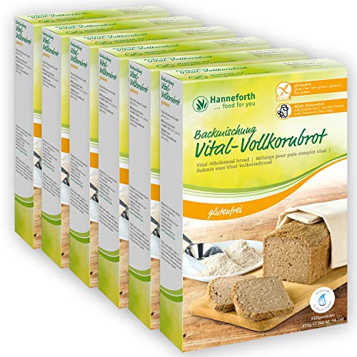 Glutenfreie Backmischung Vital-Vollkornbrot | 6x400gr | Hanneforth