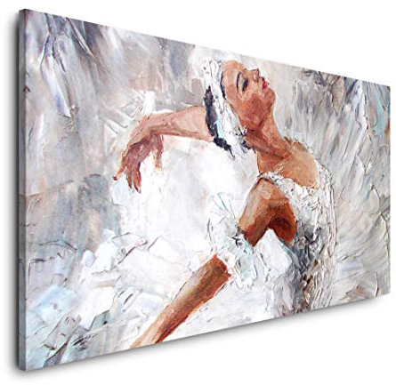 süße Ballerina 120x 60cm Panorama Leinwand Bild XXL Format Wandbilder Wohnzimmer Wohnung Deko Kunstdrucke