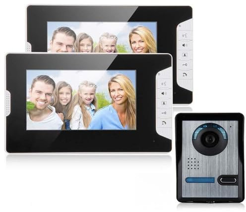 YLXD Video doorbell, 7 Inch Video Door Phone, Doorbell Entry Intercom System Kit, with 1-camera 1-monitor, TFT LCD Screen Unlock, IR Night Vision, Rainproof Home Security