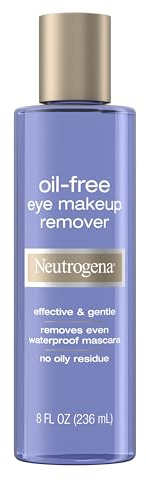Neutrogena Gentle Oil-Free Eye Makeup Remover & Cleanser for Sensitive Eyes, Dissolves Waterproof Mascara, Non-Greasy Liquid Makeup Remover, Dermatologist & Ophthalmologist Tested, 8 fl. oz