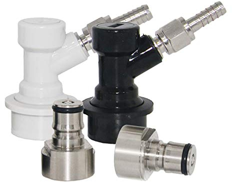 PERA Kit adaptateur coupleur de fût avec déconnexion de verrouillage à bille pour brassage maison - Argenté - Mécanique - Bille - Manuel