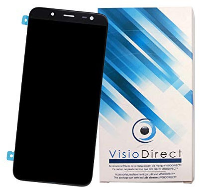 Visiodirect Ecran Complet pour Samsung Galaxy J6 SM-J600F Noir Taille 5.6 Vitre Tactile + écran LCD Téléphone Portable