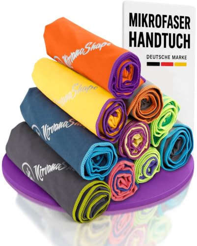 NirvanaShape Serviette Microfibre| Séchage Rapide, Légère, Absorbante | Serviette de Sport/Serviette de Bain de Voyage| Idéal pour Le Sport, Le Plein Air, la Plage, Le Camping et Le Sauna