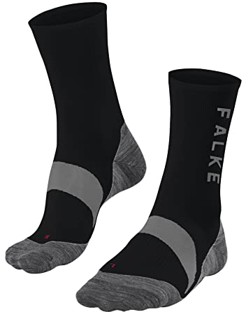 FALKE Unisex Fahrradsocken BC6 U SO Funktionsgarn Antiblasen 1 Paar, Schwarz (Black-Mix 3010), 39-41