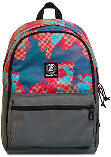 Invicta Barly Schulranzen aus nachhaltigem Stoff, Praktisch & Unisex, kompakt, Büro, Reise, Arbeit, Studium, Backpack, Tagesrucksack, italienisches Design, mehrfarbig