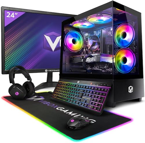 Vibox IV-44 Gaming PC Bundle • AMD Ryzen 7 5700X 4.6GHz • Nvidia GTX 1660 Super 6GB • 32GB RAM • 1TB NVMe SSD • Windows 11 • 23 Monitor • WiFi • Prebuilt