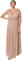 Maya Deluxe Damen Maya Deluxe Ruffle Shoulder Maxi Dress Brautjungfernkleid, Taupe Blush, 42 EU