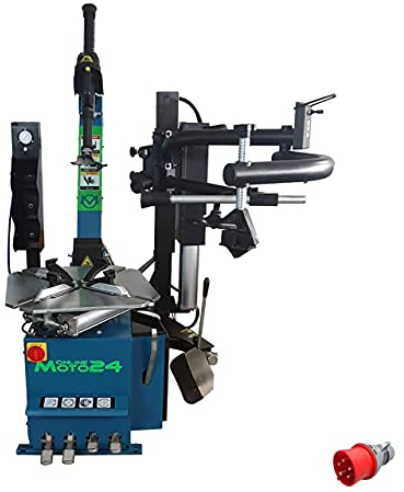 OnlineMoto24 Reifenmontiermaschine RTC 1025 inkl. Hilfsarm - Reifenmontiergerät - 26 Zoll (RTC1025+HLA1025) - 2500 kg Abdrückkraft - 400 Volt Betrieb