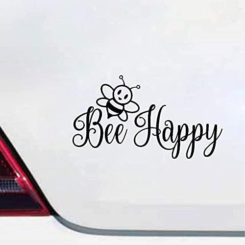 myrockshirt be Happy süße Biene 15 cm Aufkleber Autoaufkleber Sticker Laptop Scheibe Wand Profi Qualität