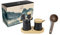 Peugeot Bali Black Cast-Iron Pepper Mill & Salt Cellar With Wooden Tray Gift Boxed- With Wooden Spice Scoop