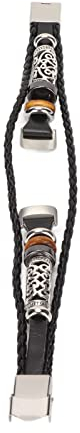 Armband für Armbanduhren, Smartwatch-Lederarmband für Fitbit Luxe Schwarz