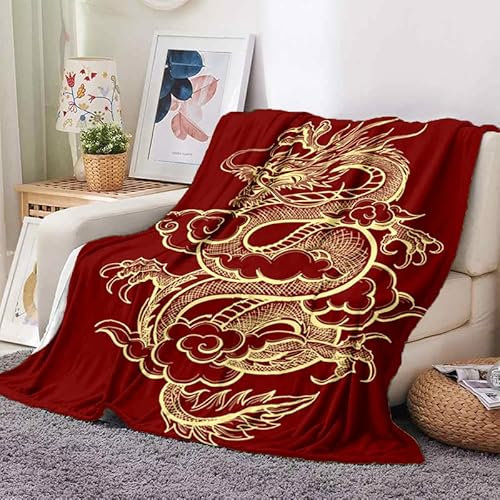 Boceoey Kuscheldecke 200x200 cm Drachen Flauschige Wohndecke als Sofa überwurfdecke Tagesdecke, Decken für Sofa Couch Bett, Weiche Warme Fleecedecke für Camping Outdoor