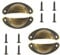 Shell Handle, 4 Pcs Retro Door Handle, Cabinet Handles, Shell Cup Handles, Drawer Handle, for Cabinet, Drawers, Closet, Furniture Accessories