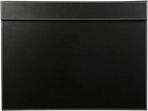 KINGFOM Schreibtischunterlage PU Leder Schreibtisch Unterlage, Schwarz Schreibunterlage/Schreibtisch Unterlegmatte/Tischunterlage Schreibtisc (Schwarz-A005)