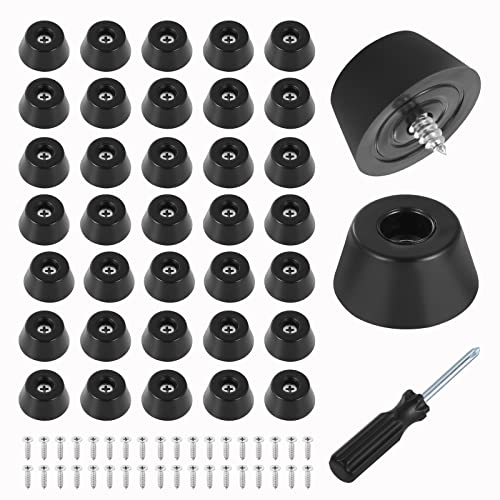 HSEAMALL 200PCS Rubber Feet with Stainless Steel Screws,Non Slip Rubber Bumper Feet Pad,Small Rubber Feet for Furniture Tables Chairs Chopping Boards 15X12X8mm (RUB-007)