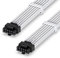 EZDIY-FAB 16AWG PCI-e 5.0 12VHPWR PSU Sleeved Cable, 600W 12+4 Pin Male to 12+4 Pin Male Cable for RTX 3090Ti/4070Ti/4080/4090, 60cm/23.62in-White