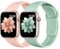 Ouwegaga Soft Strap Compatible with Apple Watch Strap 38mm 40mm 41mm, Silicone Replacement Band for iWatch Series 9 8 7 6 5 4 3 2 1 SE Ultra/Ultra 2 for Women Men, Light Green/Sand Pink