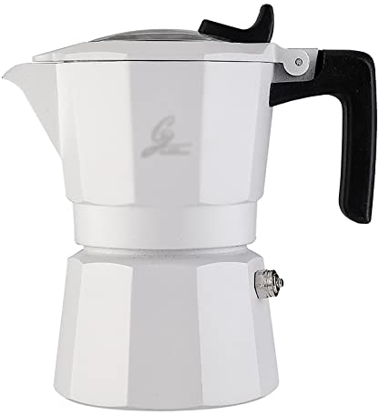 Coffee Moka Pot Double Valve Moka Pot Italian Espresso Pot Patented Coffee Moka Pot Simple to Use (Color : White, Size : One size) (White One Size) The New