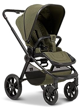 MOON Buggy SPORT, Moss Green/Melange, Sportwagen-Buggy mit Liegefunktion, bis 22kg, UV-Schutz 50+, zusammenklappbar, großer Korb, Kollektion 2024