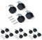 Emuca 2036717 Set 4 STK. Schwarze Lenkrollen für Möbel 2 ohne Bremse Diameter 40mm mit Anschraubplatte und Kugellager (Packung mit 4)