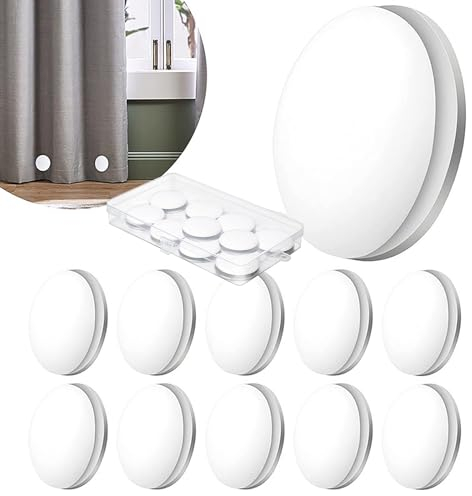 haierdidi Tenda magnetica accessorio, 10 pezzi, metallo, bianco, TENDAIN_FASTENER