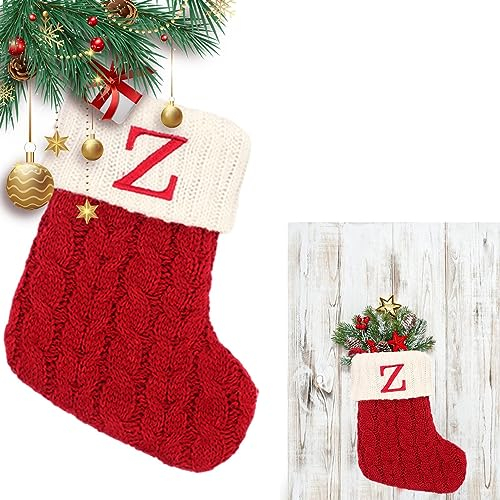 ZUREGO Weihnachtsstrumpf für Weihnachtsbaum – bestickte Kaminstrümpfe | Kunstwollstrümpfe als Geschenk Überraschung für Tür, Kamin, Nachttisch, Weihnachtsbaum, Sofa, Schlafzimmer