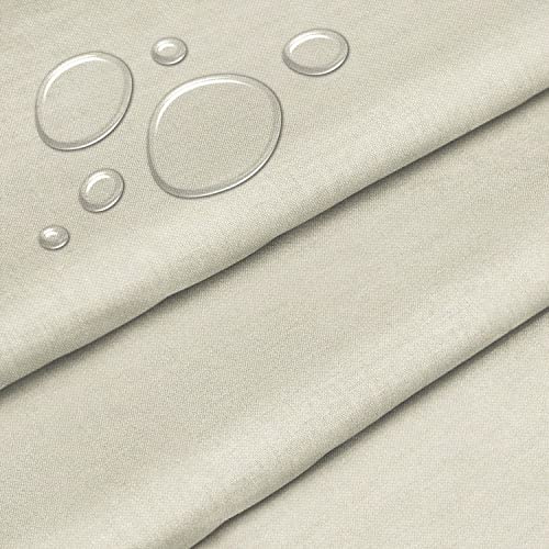 PINaPIN Wasserdichter Polyesterstoff 100% Polyester Stoffe meterware zum nähen Gartenmöbel, Schirme, Vorhänge für Garten 100x160 cm (ECRU)