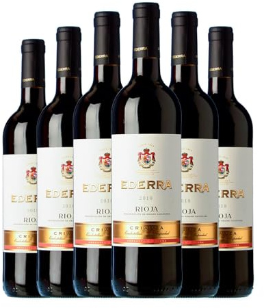 Bodegas Bilbaínas Ederra Tempranillo Rioja Crianza 75 cl Vino tinto (Caja de 6 Botellas de 75 cl)