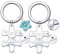 JRZDFXS Cadeau Parrain Marraine bapteme Parrain Marraine Porte Clé Annonce Parrain Marraine Cadeaux, Porte Clef Porte-clés comme Cadeau Baptême pour Parrain Marraine Demande Argenté L (1)