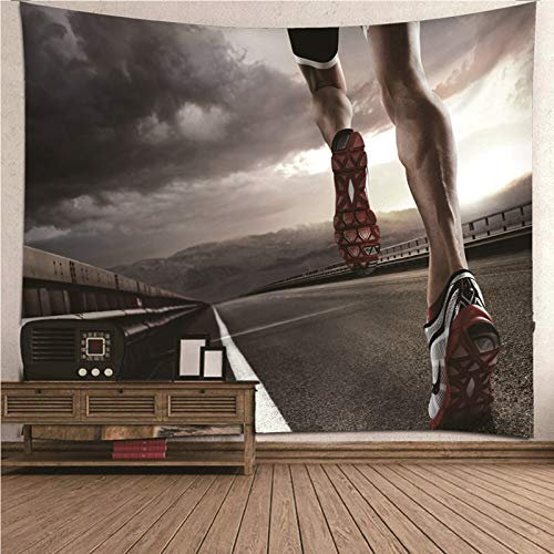 CEVAN Wandteppich XXL XXL Wanddekoration Straßenlauf Wandteppiche Groß Wanddekoration Tumblr Kunst Dekorationen Decke Wandbehang Stoff Schwarz 150x130cm