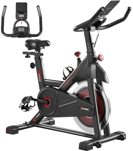 Yaheetech Bicicleta Estática Bicicleta de Ciclismo Interior con Pantalla LCD en Casa Estática de Profesional Volante Inercia 6 kg