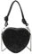 CORIOS Damen Herzform Abendtasche Strass Clutch Tasche Abnehmbarer Kette Handtasche Glitzer Schultertasche Elegant Umhängetasche Klein Tasche für Abendparty Hochzeit Schwarz