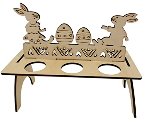 Ostereier-Halter aus Holz, Cartoon-Hase, Huhn, Buchstaben-Muster, Ständer, Feiertagsparty-Dekoration, Ostereier-Regal