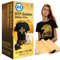 H-E Golden Glitter DTF Transferfolie, 33 cm x 10 m, DTF Golden Glitter Film Papierrolle, Cold Peel DTF Glitter Golden Transferfolie beschichtet mit goldenem Glitzer
