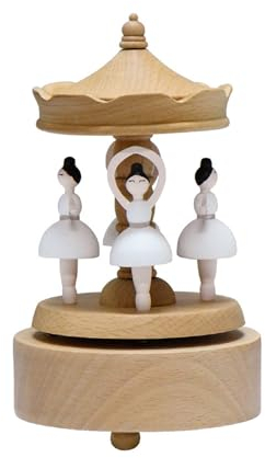 Navna Spieluhr zum Aufziehen, Ballett, Tanz, für Erwachsene und Kinder, Aufziehspieluhr, Taufgeschenk für Mädchen, Hochzeit, Geburtstag, Geschenk, Holzspieluhr