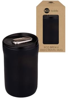 Ladelle ECO Brew II to-Go-Becher doppelwandig Keramik schwarz 0,35l