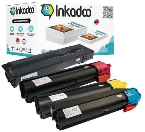 Inkadoo Toner für Utax 653010010 enthält 4X Tonerkartusche Kompatibel DCC 2935 3005 Ci DCC 2930 3505 Ci Utax - 3505 Ci 3005 Ci Tonerkartusche, Tonerpatronen, Drucker Toner