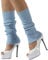 Nanxson Damen Kurz Beinstulpen Gestrickt Stulpen Winter Beinwärmer Legwärmer für Tanz Ballett Yoga 80er Jahre Kostüm Zubehör (A-Hell Blau)