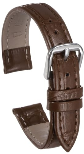 QUARKZMAN Leder Uhrenarmband Elegante Uhrenarmbänder Smartwatch Armband Geprägtes Muster Rindsleder Uhrenarmband Ersatz mit Federstegen für Herren und Damen