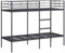 vidaXL Etagenbett ohne Matratze Schwarz 75x190 cm Stahl, Bettgestell, Hochbett, Etagenbett mit Leiter, Bettrahmen, Schlafzimmermöbel