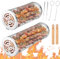 Farerkass Panier à Griller Roulant, 2 Pièces Panier de Barbecue en Acier Inoxydable, Panier de Grillage Enroulable avec Poignée, Accessoires de Barbecue pour Légumes Viande