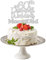 Topper per torta per anniversario di matrimonio, regalo di anniversario di matrimonio, decorazione per torta nuziale, decorazioni per torte a forma di cuore, forniture per feste (diamante 60)