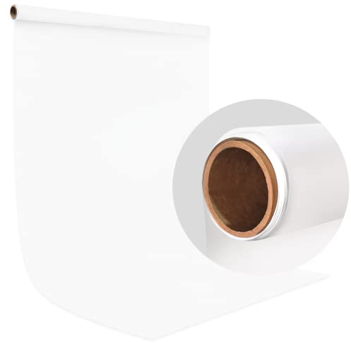 EMART Seamless White Paper Backdrop, 4.4x16ft/1.35x4.8m Background Roll | Matte White Background Paper Roll, Photo Booth for Studio, Video, Portrait, Photoshoot, Arctic White