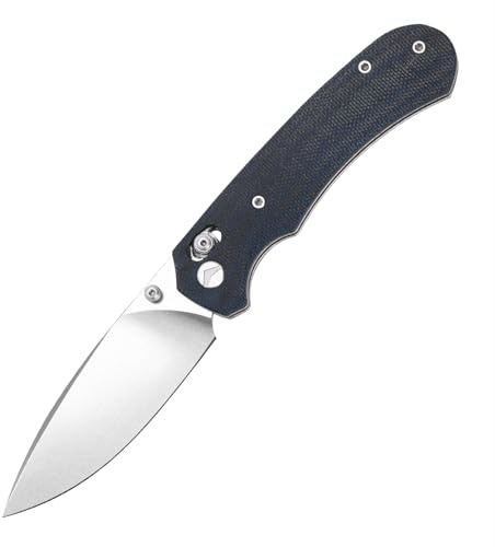FerraMonster Klappbares Taschenmesser,3.31 154CM Klinge,Erogonomischer Titan Griff,Jagd Überlebensmesser,EDC Messer für Jagd Camping Überleben Outdoor Angeln Wandern (Blau)