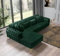 Snooze Luxury Chesterfield Seater Plush Velvet L-Shaped Corner Sofa – Deep Button-Tufted Design with Elegant Gold Metal Legs – Chaise Lounge Couch (Green Plush, 5 Seater (Left Hand side))