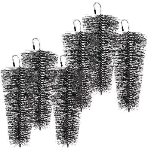XPOtool Set 6x Brosse protège-gouttière tuyaux de descente, Ø 8-12 x 25 cm, Hérisson conique contre feuillages et martres, Toit Pare-feuilles Hérisson de gouttière Protection Toiture